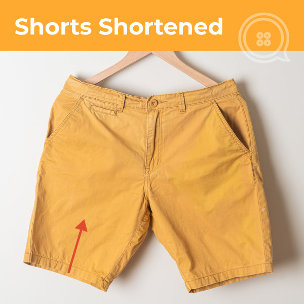 Standard Shorts Hemmed Altered Length Too Long Taken Up