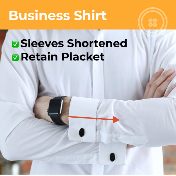 business shirt Sleeves Shortened