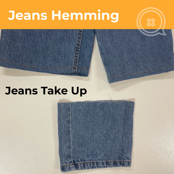 Pants Length Shorten Hemming, Take Up, Jeans Hello Tailr