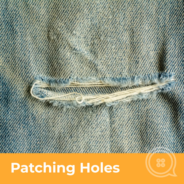 Patching Holes & Tears in jeans